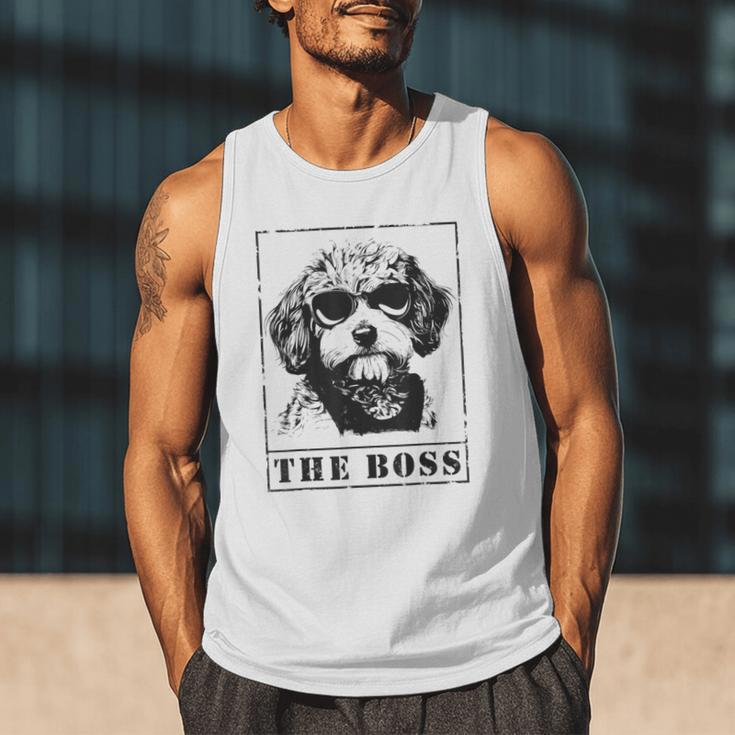 The Cavapoo Boss Mom Dad Dog Lover Men Tank Top