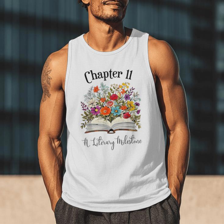 Chapter 11 Years Old 11th Birthday Wildflower Book Lover Men Tank Top