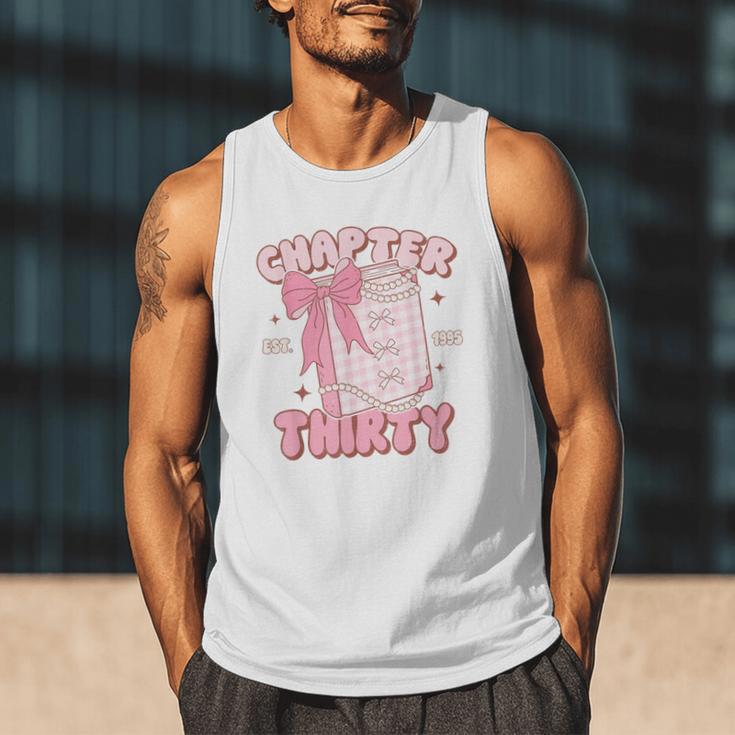 Chapter Thirty Est 1995 Cute 30th Birthday Book Bow Coquette Men Tank Top