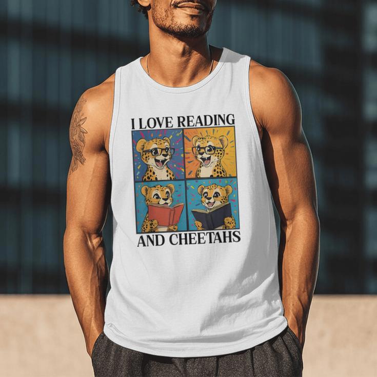 Cheetah Love Reading And Cheetahs Kids Bookworm Men Tank Top