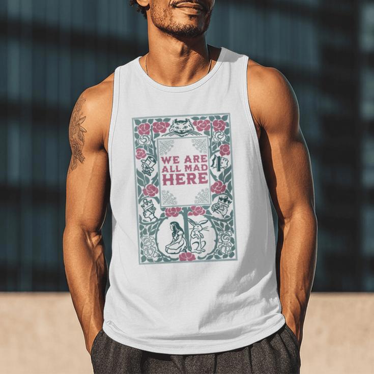 Cheshire Cat Alice In Wonderland Vintage Book Men Tank Top