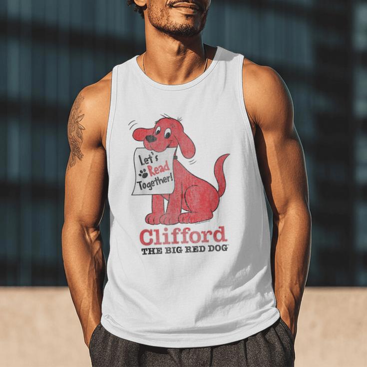 Clifford The Big Red Dog Let's Read Together Vintage Book Men Tank Top