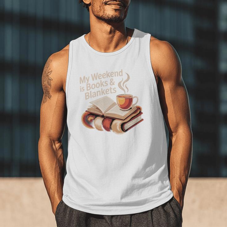 Cozy My Weekend Is Books Blankets Reading Tea Lover Premium Men Tank Top Cozy My Weekend Is Books Blankets Reading Tea Lover Premium Men Tank Top