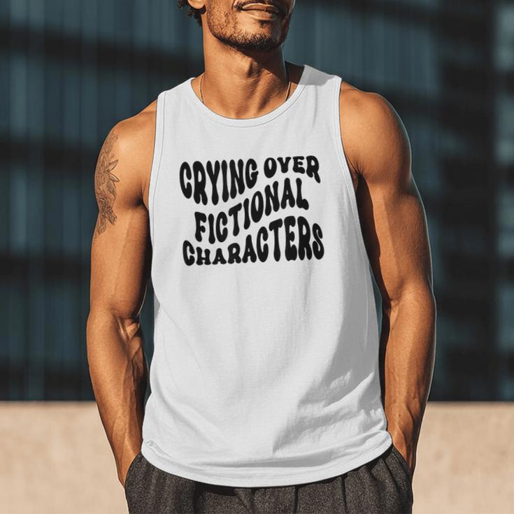 Crying Over Fictional Characters Book Lovers Men Tank Top Crying Over Fictional Characters Book Lovers Men Tank Top