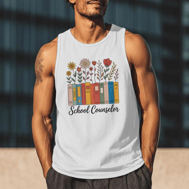 Cute Wildflower Book School Counseling Life School Counselor Men Tank Top Cute Wildflower Book School Counseling Life School Counselor Men Tank Top