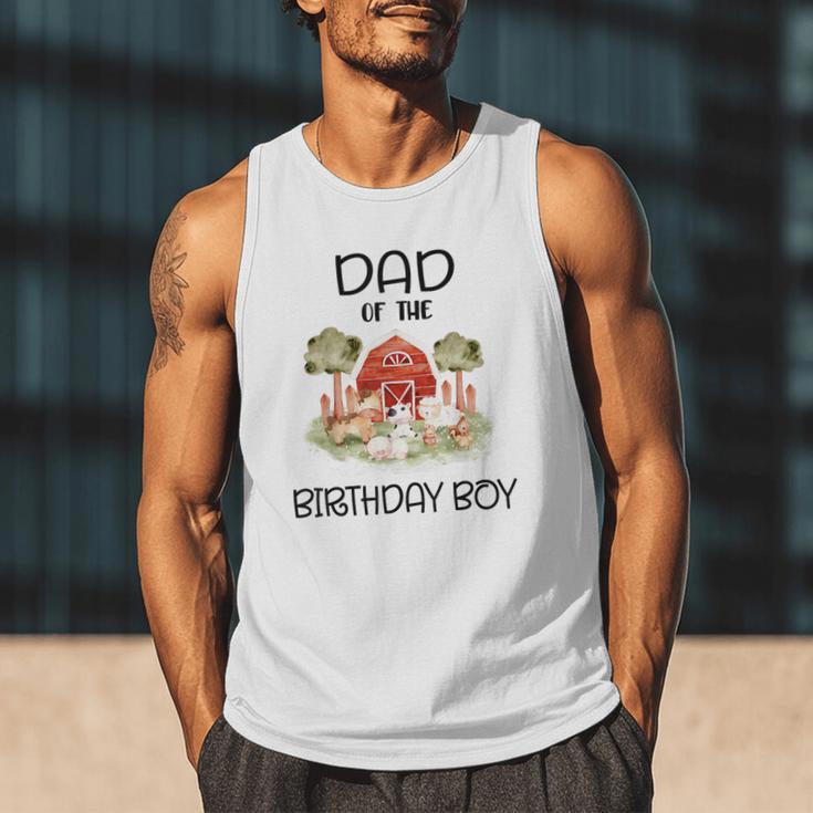 Dad Of The Birthday For Boy Barnyard Farm Animals Party Men Tank Top