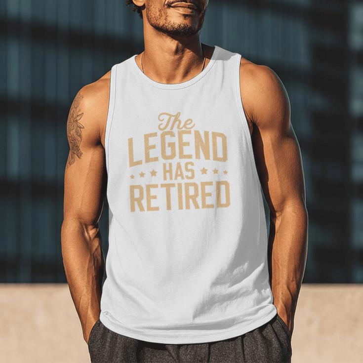 Dad Grandpa Retirement The Legend Has Retired 2026 Men Men Tank Top