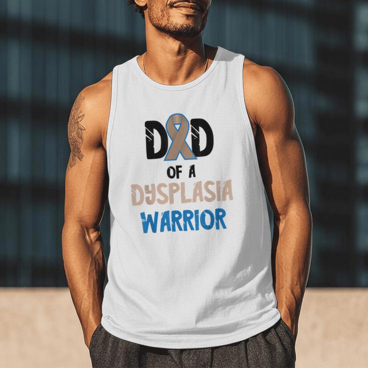 Dad Of A Hip Dysplasia Warrior Beige Blue Hip Dysplasia Men Tank Top