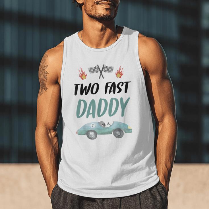 Daddy Dad 2nd Birthday Two Fast Race Car Second Bday Party Men Tank Top Daddy Dad 2nd Birthday Two Fast Race Car Second Bday Party Men Tank Top