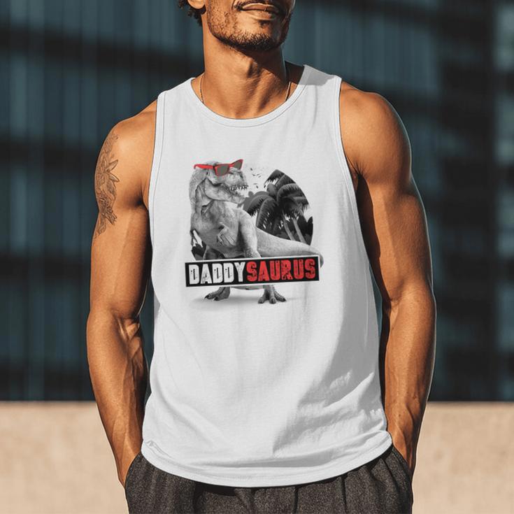 Daddysaurus T-Rex Dad Dinosaur Daddy Saurus Fathers Day Men Tank Top