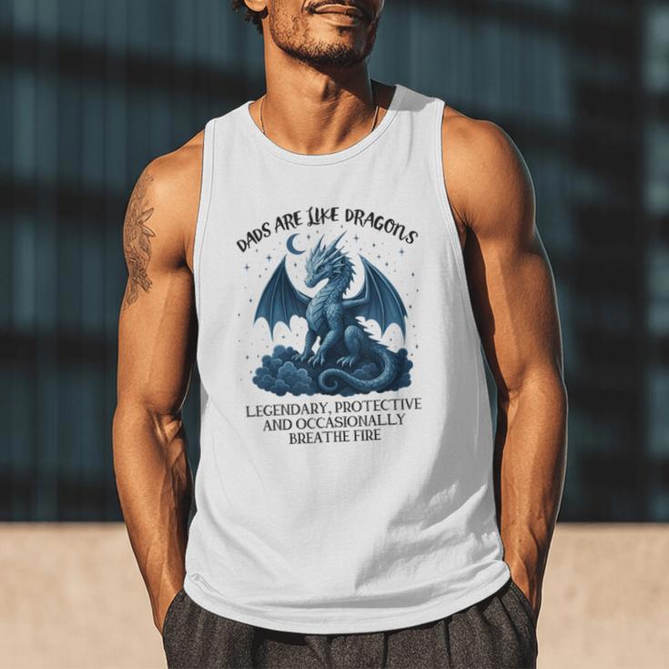 Dads Are Like Dragons Legendary Protective Fatherhood Men Tank Top