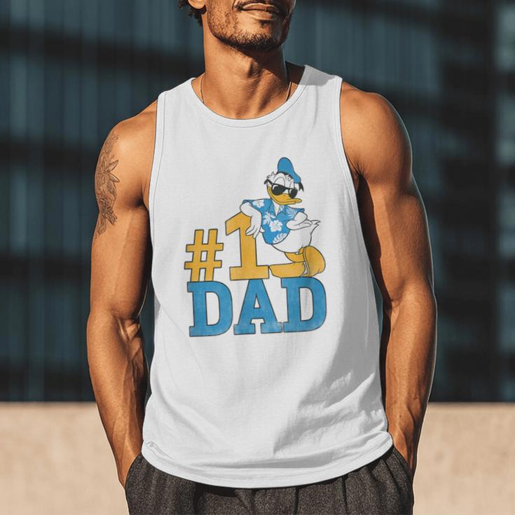 Disney Donald Duck Number One Dad Sunglasses Father's Day Men Tank Top