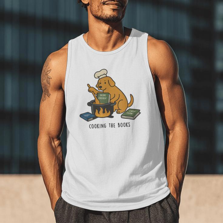 Dog Cooking The Books Men Tank Top