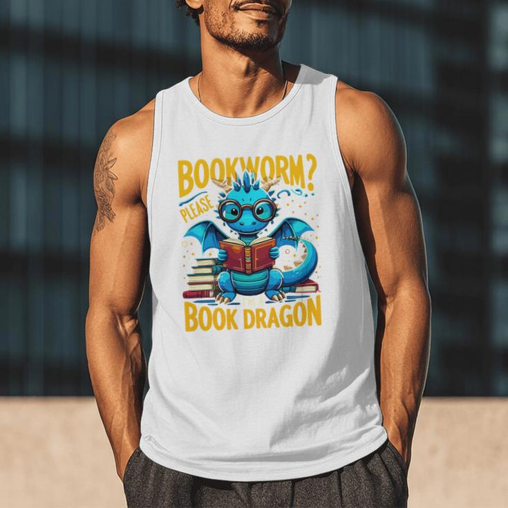 Dragon Bookworm Please I'm A Book Dragon Men Tank Top