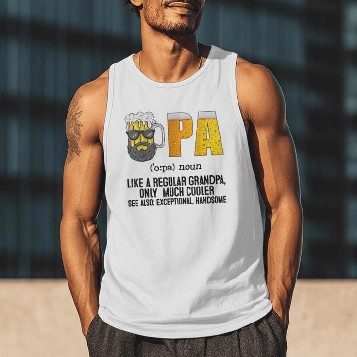 Drinking Opa Like A Regular Grandpa Much Cooler Beer Dad Men Tank Top