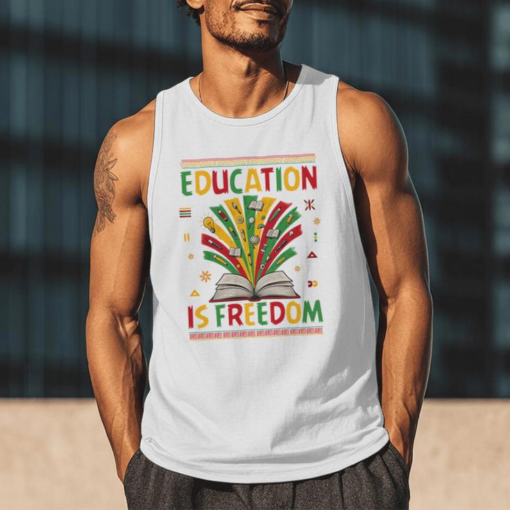 Education Is Freedom Books Lover History Month Men Tank Top