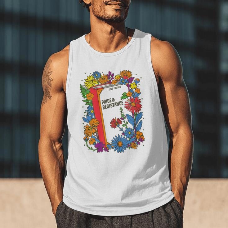 Equal Rights Book Flower Resist Feminist LGBTQ Floral Men Tank Top