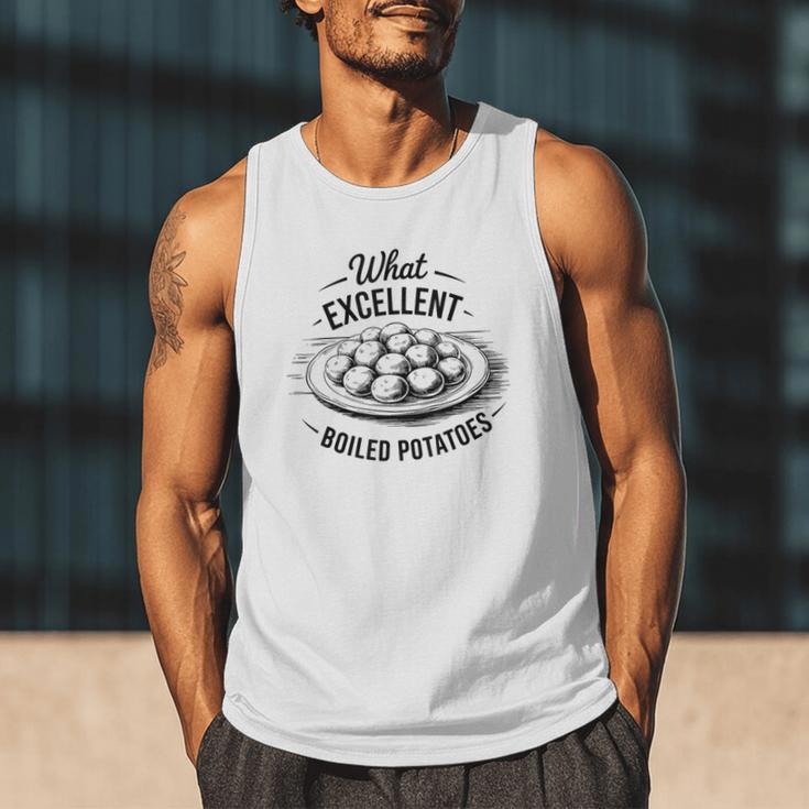 What Excellent Boiled Potatoes Book Lover Vintage Literature Men Tank Top