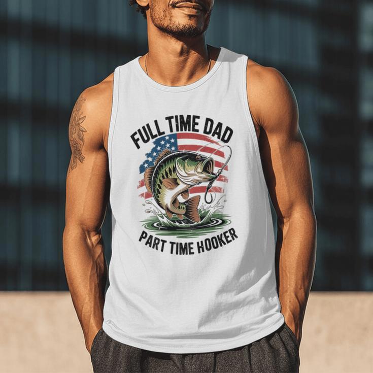 Fishing 4th July Full Time Dad Part Time Hooker On-Back Men Tank Top