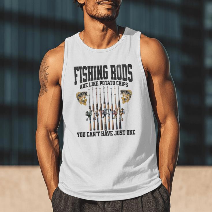 Fishing Tuna Bass Rod Fisherman Cool Dad Quote Men Tank Top