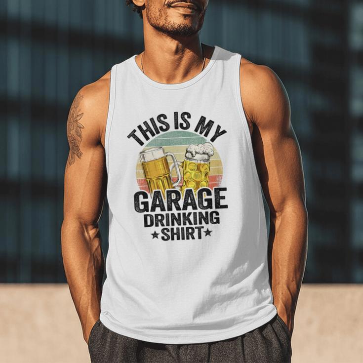 Garage Drinker Dad Vintage Beer This Is My Garage Drinking Men Tank Top