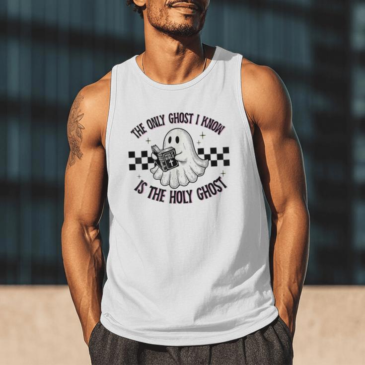 The Only Ghost I Know Is The Holy Ghost Ghost Read Book Men Tank Top