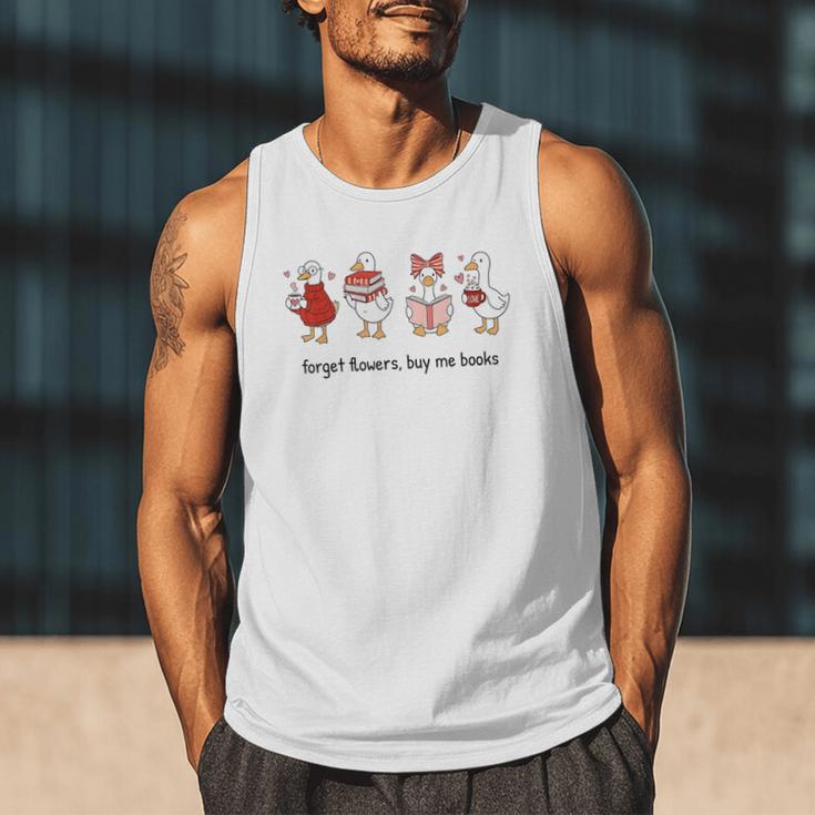 Goose Forget Flowers Buy Me Books Men Tank Top