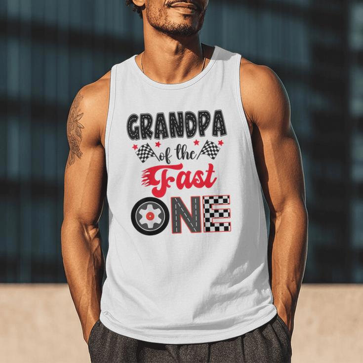 Grandpa Of The Fast One Car Racing Dad 1St Birthday Boy Men Tank Top Grandpa Of The Fast One Car Racing Dad 1St Birthday Boy Men Tank Top