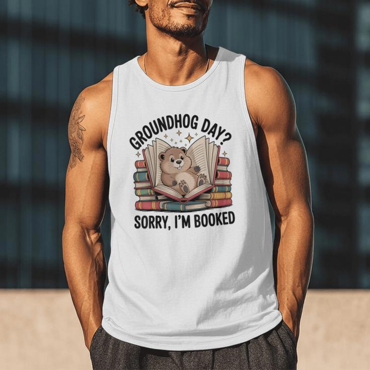 Groundhog Day Librarian Book Lover Reader Library Men Tank Top