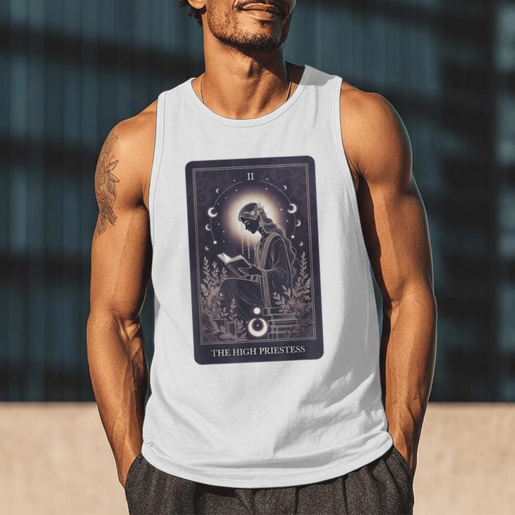 High Priestess Tarot Art Celestial Mystic Book Lover Men Tank Top