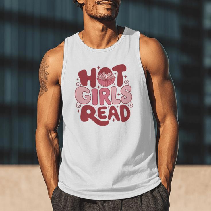 Hot Girls Read Book Lover Feminist Reader Premium Tri-Blend Men Tank Top
