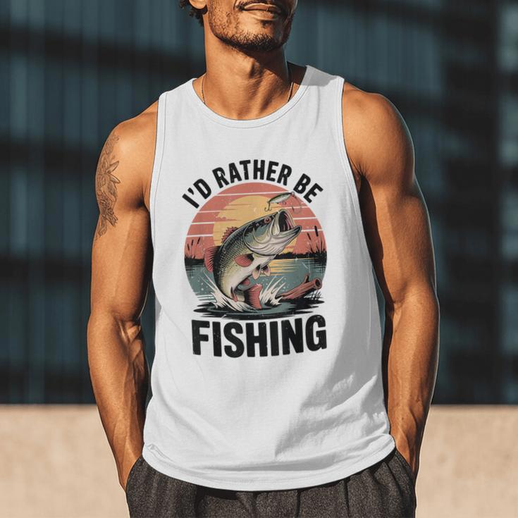 Id Rather Be Fishing Largemouth Bass Fish Dad Jokes Men Tank Top Id Rather Be Fishing Largemouth Bass Fish Dad Jokes Men Tank Top