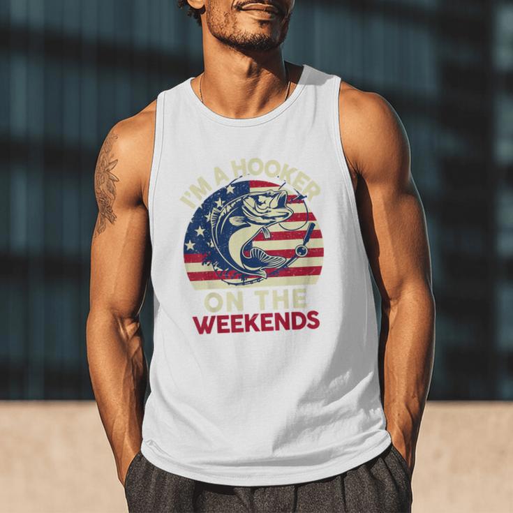 I'm Hooker On The Weekends Dirty Bass Dad Fishing Men Tank Top
