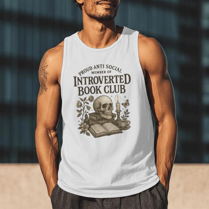 Introverted Book Club Member Anti Social Reader Men Tank Top