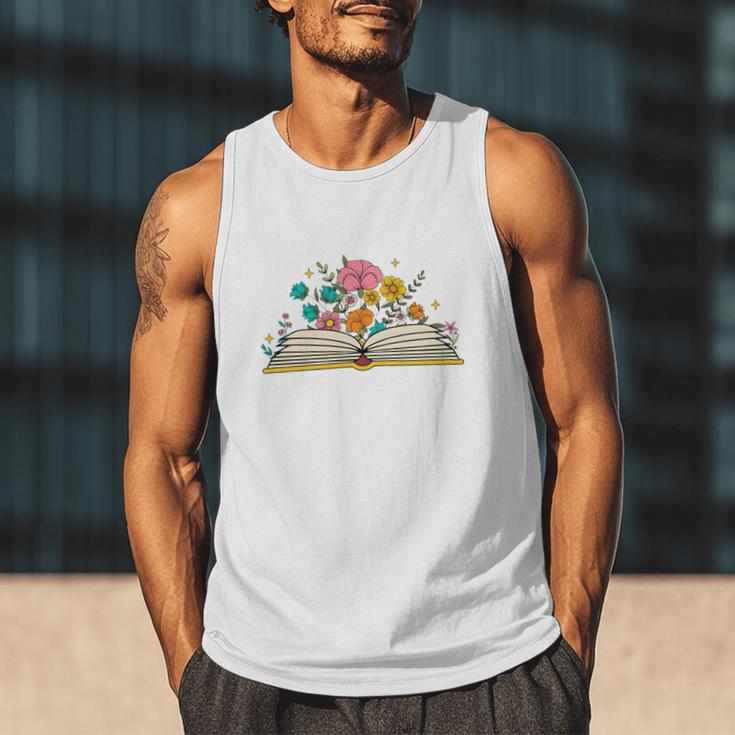 Its a Good Day To Read a Book Librarian Books Reading Floral Men Tank Top