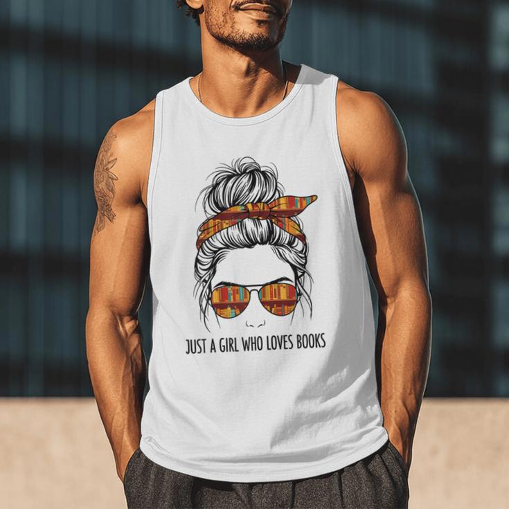 Just a Girl Who Loves Books Pajamas Shirt Reading Book Lover Men Tank Top