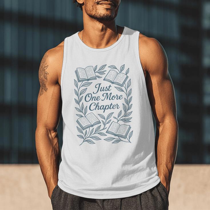 Just One More Chapter Blue Book Lover Reading Quote Men Tank Top Just One More Chapter Blue Book Lover Reading Quote Men Tank Top
