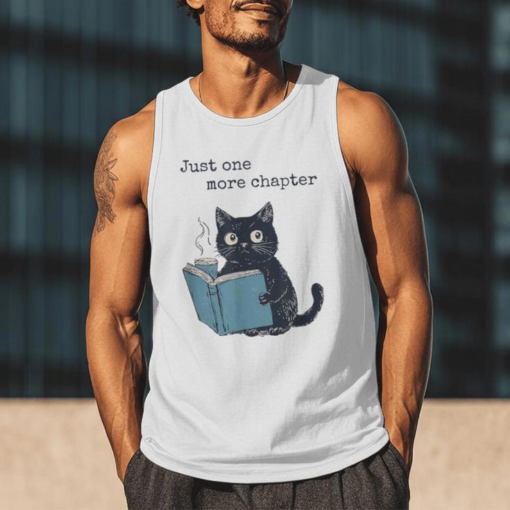 Just One More Chapter Bookworm Cat Book Lover Men Tank Top