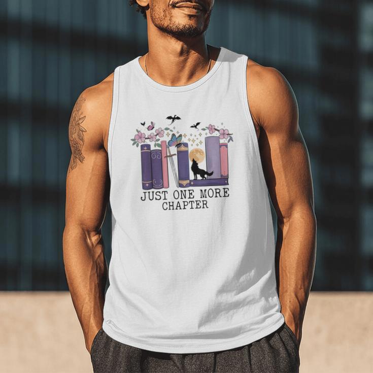 Just One More Chapter Romantasy Book Dragon Bookworm Bookish Men Tank Top