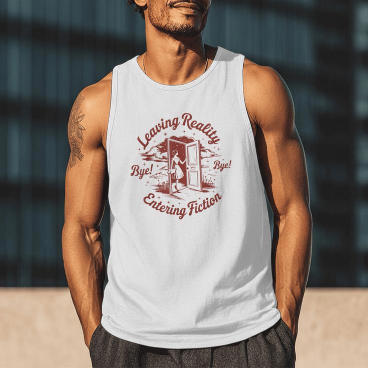 Leaving Reality Entering Fiction Book Lover Men Tank Top