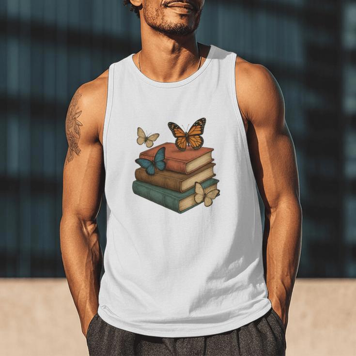 Life Is Better With Butterflies And Books Cute Butterfly Men Tank Top
