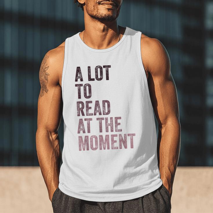 A Lot To Read At The Moment Book Reader Retro Reading Men Tank Top A Lot To Read At The Moment Book Reader Retro Reading Men Tank Top