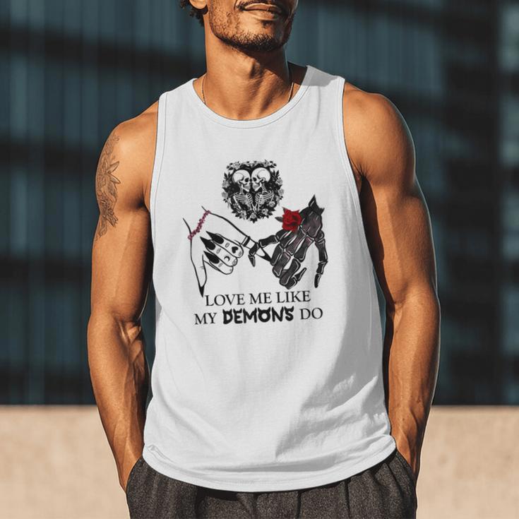 Love Me Like My Demons Do Dark Romance Merch Smutty Book Men Tank Top