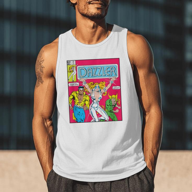 Marvel Universe Classic Dazzler Vintage Comic Book Cover Men Tank Top Marvel Universe Classic Dazzler Vintage Comic Book Cover Men Tank Top