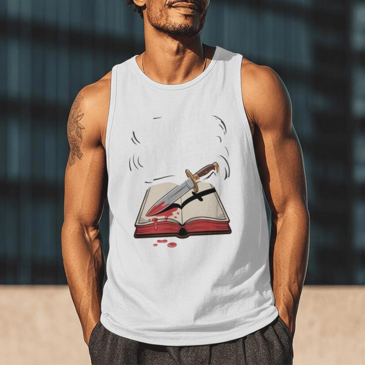 Murder Mystery And a Cup Of Tea Book Humor Men Tank Top