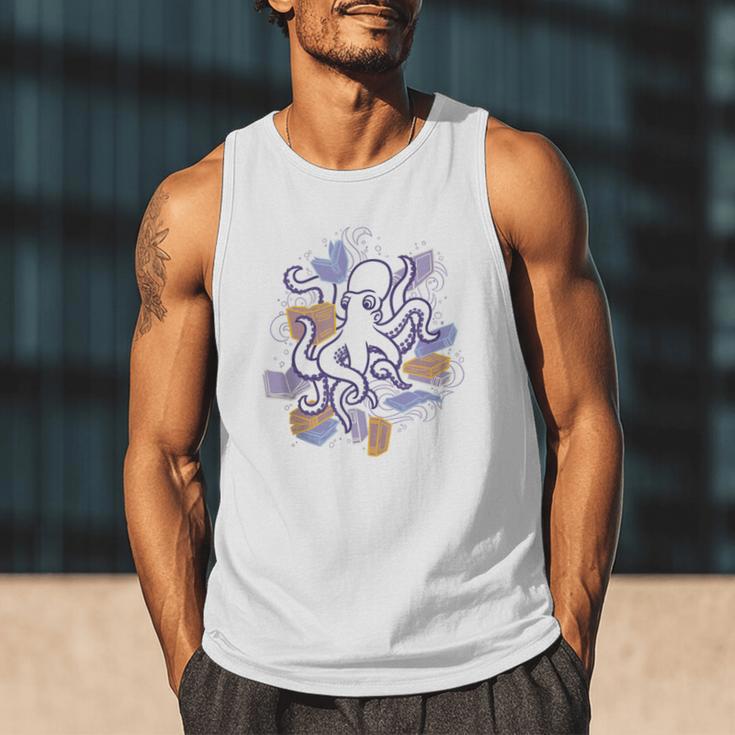 Octopus Book Reader Men Tank Top