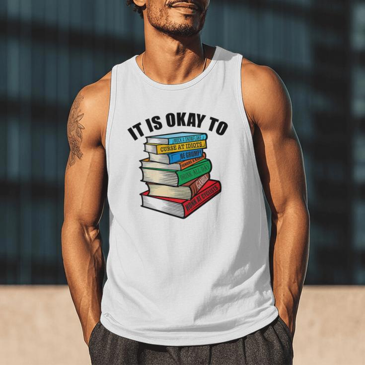 It Is Okay To Be a Grumpy Old Man Book Lover Premium Men Tank Top