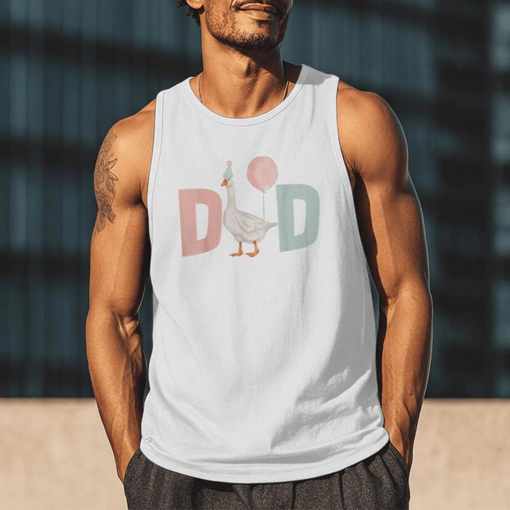 One Silly Goose Dad 1st First Birthday Family Matching Party Men Tank Top