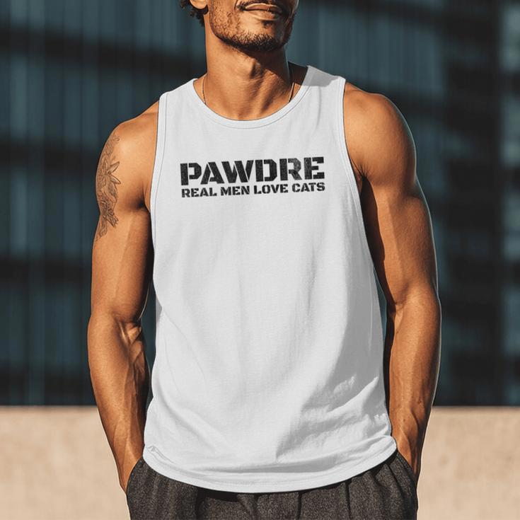 PAWDRE Real Men Love Cats Feline Father Cat Dad Men Tank Top