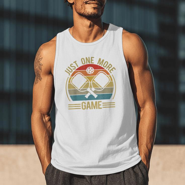 Pickleball-Shirt Just One More Game Dad Mom Women Men Men Tank Top